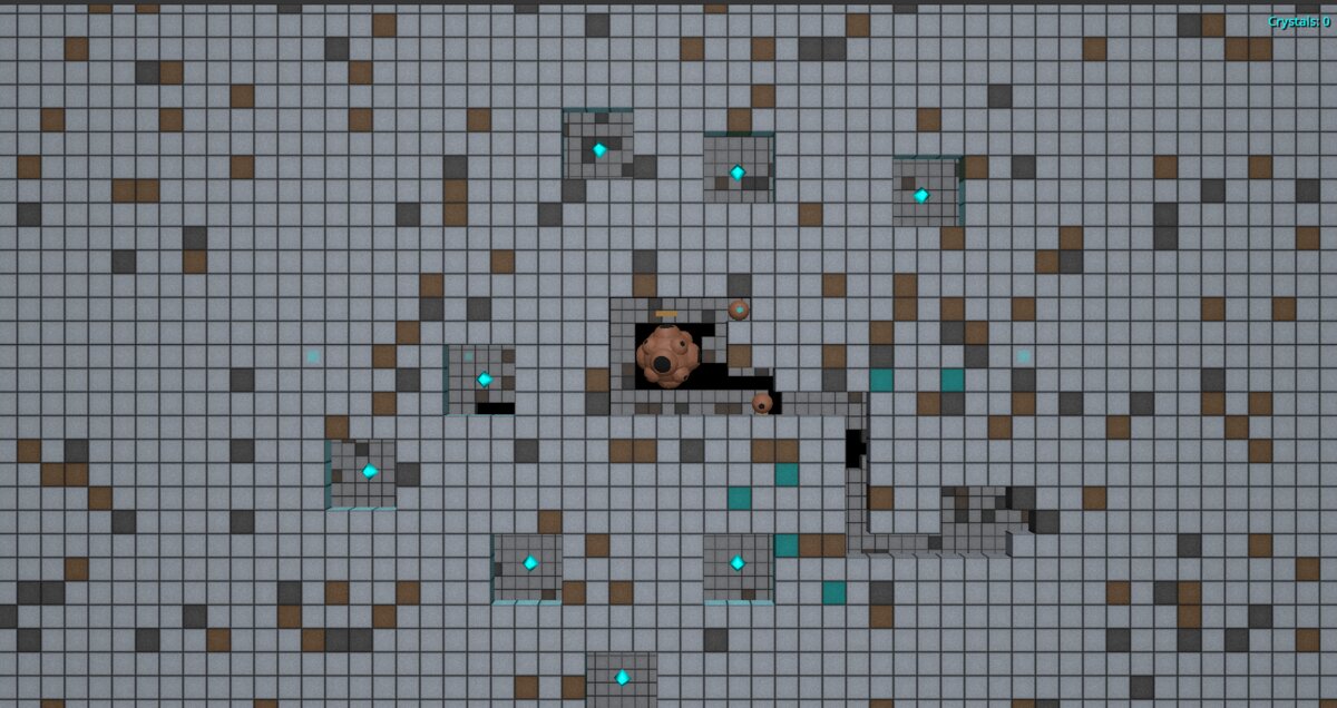 Hollow Deep zoomed out view showing hundreds of blocks rendered simultaneously